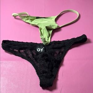 Gy Black and Green Men's Underwear Set
